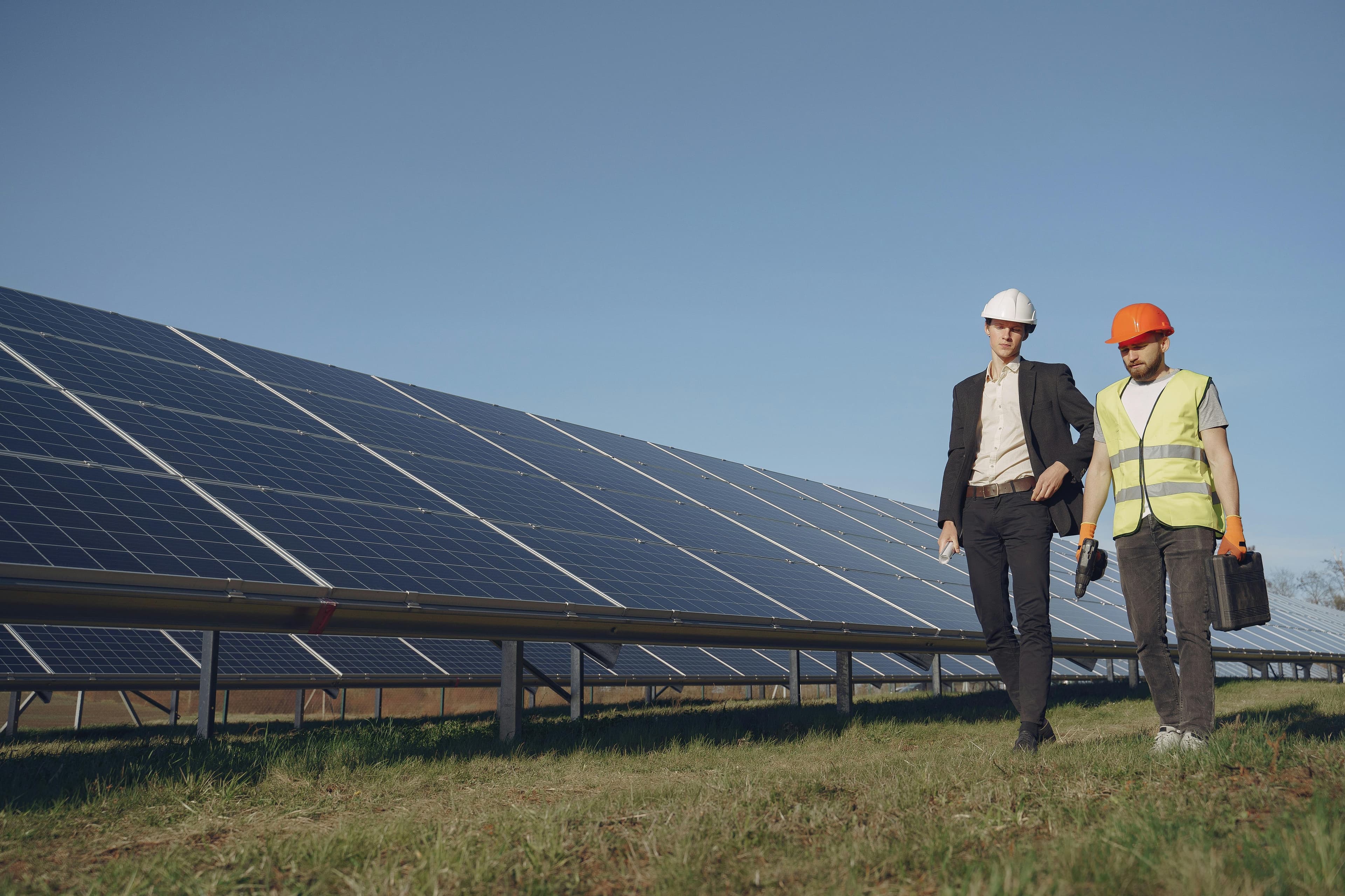 KLY Energy team on a commercial solar site