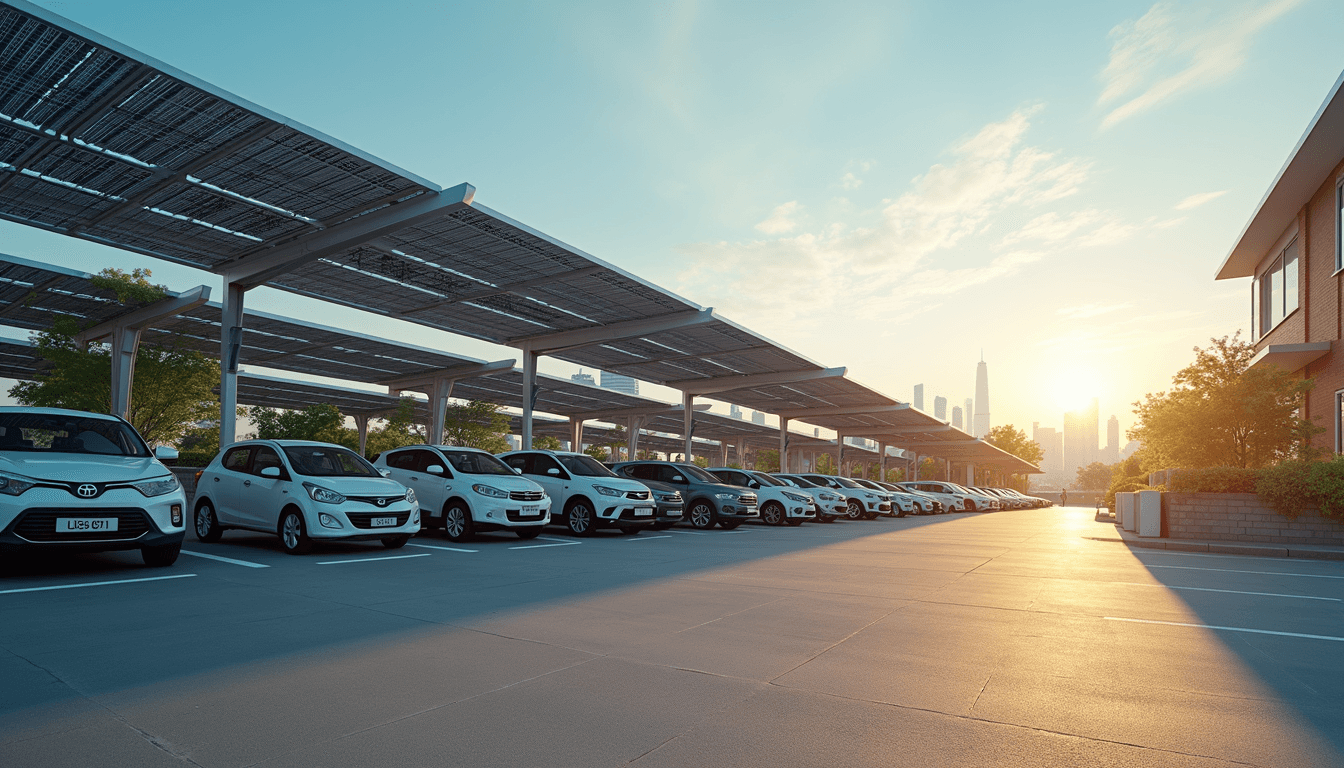 Solar carport installation